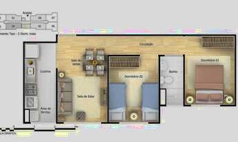 Imagem 3: Apartamento de 42 metros quadrados no bairro Butantã com 2 quartos