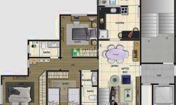 Imagem 6: Cobertura à venda, 4 quartos, 2 suítes, 2 vagas, Rio Branco - Belo Horizonte/MG