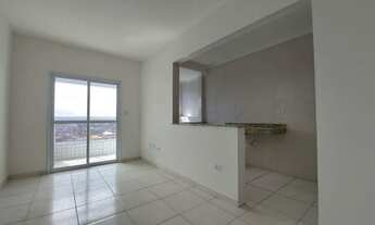 Imagem 2: Apartamento de 01 dormitório com sacada gourmet, vista mar, na Vila Caiçara em Praia Grand