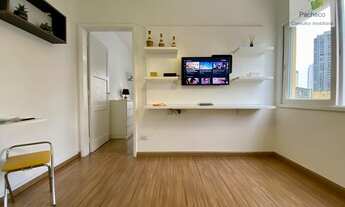 Imagem 4: 40 m², 1 dormitório com varanda moderníssimo mobiliado no melhor da Bela Vista