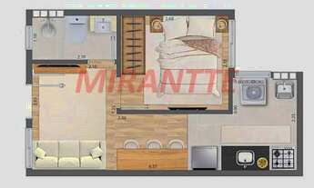 Imagem 7: Apartamento de 48.53m² com 1 quartos em Vila Mazzei