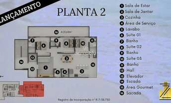 Imagem 6: Apartamento com 122,39m² a 250 metros do mar, bairro Itacolomi - Balneário Piçarras/SC