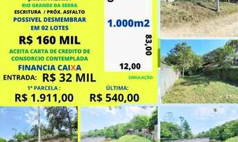 Imagem: Terreno 1.000m2 12m de frente possivel desmembrar