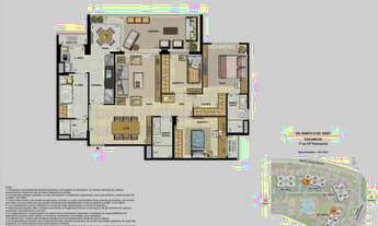Imagem 5: Apartamento a venda tem 121 metros com 3 quartos no condomínio Latitud na Barra da Tijuca