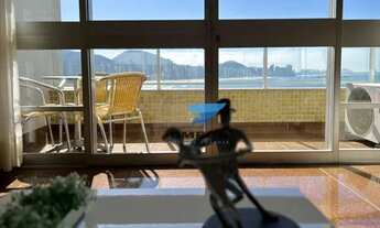 Imagem 2: Frente mar - Apartamento à venda com sacada e vista mar na praia das Astúrias em Guarujá c