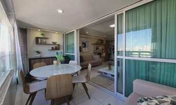 Imagem 3: Alto Padrão com varanda gourmet + cortina de vidro, porcelanato, andar alto, deck gourmet