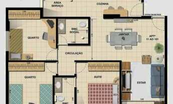 Imagem 3: No pina 3 quartos, ao lado do riomar