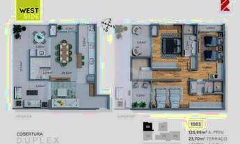 Imagem 5: Apartamento com 2 dormitórios (1 suíte) à venda, 70 m² por R$ 705.000 - Mercês - Curitiba