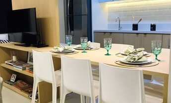 Imagem 5: Apartamentos com 2 dormitórios, varanda gourmet, sala 2 ambientes e preparação para ar con