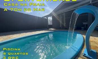 Imagem: Casa com piscina à 70m da Praia