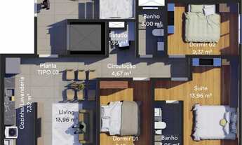 Imagem 3: Parque das Palmeiras III - localização privilegiada - 03 dormitórios sendo 01 suíte