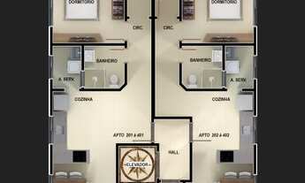 Imagem 4: Apartamento para venda tem 72 metros quadrados com 2 quartos em Centro - Navegantes - SC