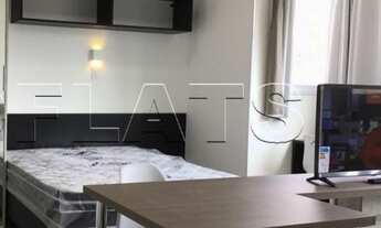 Imagem 7: Flat todo mobiliado com 30m², com cozinha completa geladeira grande próximo ao Hospital da