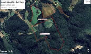 Imagem 2: Área rural Campo Largo 40,4 hectares, Bateias, 30 min Curitiba,1.700m do asfalto