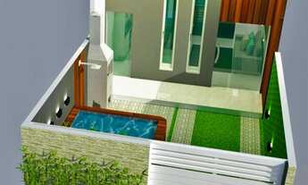 Imagem 3: Casa Com Piscina para venda tem 74M² com 3 quartos 1 Suite em Lot. Nova Aurora - Paulista