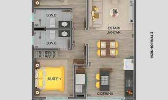 Imagem 6: Lançamento Itaguá - 69m² a 70m²