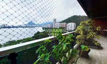 Imagem 2: Apartamento para aluguel com vista panorâmica para Lagoa e 4 quartos com infraestrutura