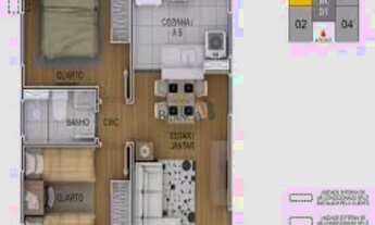 Imagem 6: Apartamento com 2 dormitórios à venda, 42 m² por R$ 160.000,00 - Vila Nova Aliança - Jacar