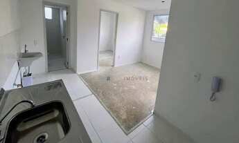 Imagem 4: Apartamento 2 dormitórios, sala integrada com cozinha, 1 banheiro, 1 vaga de garagem