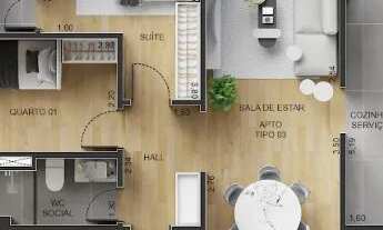 Imagem 6: Apartamento no Bessa próximo a praia com 2 quartos, sendo 1 suíte