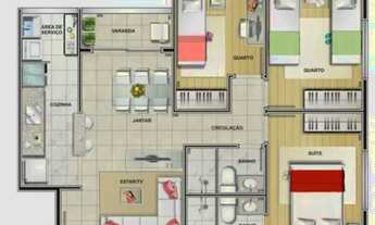 Imagem: Apartamento para aluguel tem 69 metros quadrados