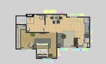 Imagem 3: Apartamento com 2 dormitórios para alugar, 46 m² por R$ 1.420,00/mês - Eusébio - Eusébio/C