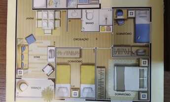 Imagem: Apartamento para venda possui 57 metros