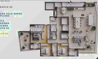 Imagem 7: Apartamento 4 suítes 224,40 m2 Francisca Julia