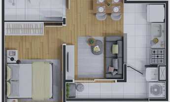 Imagem 2: Apto para venda possui 30 a 41 metros quadrados com 1 ou 2 quartos