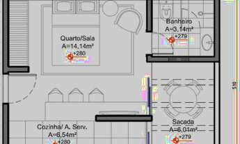Imagem 4: Kitnet - moderno e ultra-seguro em Goiânia
