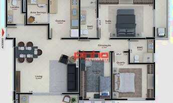 Imagem 2: Apartamento Novo com 3 dormitórios à venda, 118 m² - Campinas - São José/SC