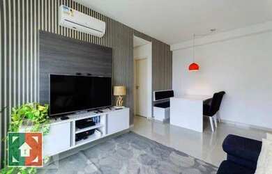 Imagem 2: Apartamento com 1 dormitório para alugar, 54 m² por R$ 3.800,00/mês - Gonzaga - Santos/SP