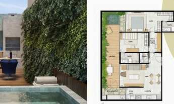 Imagem 3: Apartamento garden com 109 metros quadrados com 2 quartos em Humaitá - Rio de Janeiro - RJ