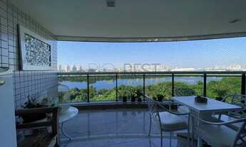 Imagem 4: Barra Peninsula Aquarela vista livre Pedra da Gavea e lagoa sol da manha andar alto 4 quar