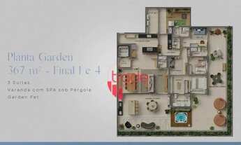 Imagem 5: Apartamento com 3 dormitórios à venda, 367 m² por R$ 2.572.110,00 - Jardim Ilhas do Sul