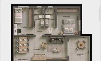 Imagem 4: Apartamento em construção, 2 dormitórios, vaga, sacada, no bairro Camobi!