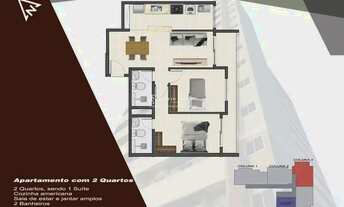 Imagem 4: Lançamento no bairro damas compre na planta Apto 02 quartos 02 banheiros Cond Dom Casmurro