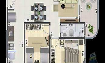 Imagem 2: Apartamento com 2 dorms, Aviação, Praia Grande - R$ 254 mil, Cod: 9412