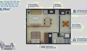 Imagem 2: Studio Praia Grande ON segunda etapa