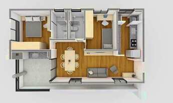 Imagem 2: Apartamento com 2 dormitórios à venda, por R$ 451.509 - Novo Mundo - Curitiba/PR