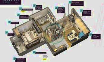 Imagem 4: Apartamento Maranata da Mvituzzo com 2 dormitórios à venda, 55 m² por R$ 285.000 - Vila In