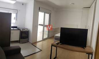 Imagem 3: Apartamento mobiliado para aluguel tem 37 metros quadrados com 1 quarto