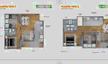 Imagem 2: Apartamento na planta -Unique Flamboyant -2 dts 1 suite 52 m2