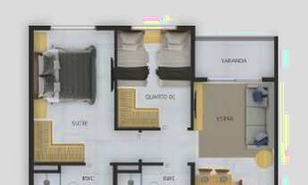 Imagem 4: Lançamento no Bairro Monte Castelo - Carpe Diem 2 Dormitórios) 54m² sem Suíte e 57m² com S