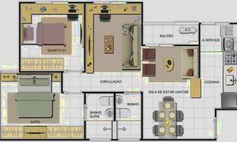 Imagem 6: Apartamentos de 2 ou 3 dormitorios com suite, do lado do DB ponta Negra