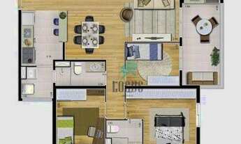 Imagem 2: Apartamento com 3 dormitórios à venda, 83 m² por R$ 749.000,00 - Jardim do Mar - São Berna