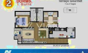 Imagem 3: Apartamento 64m -suíte 2vagas - Campestre -Santo André