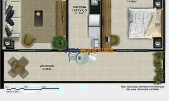 Imagem 2: Apartamento com 1 dormitório à venda, 55 m² por R$ 323.612,19 - Nova São Pedro - São Pedro