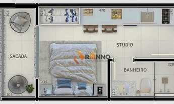 Imagem 2: Studio de 26 m² à venda no Centro Cívico