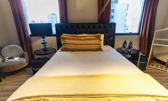 Imagem 4: Flat reformado, com 1x dormitório todo arquitetado para hospedagem em grande estilo em Hig